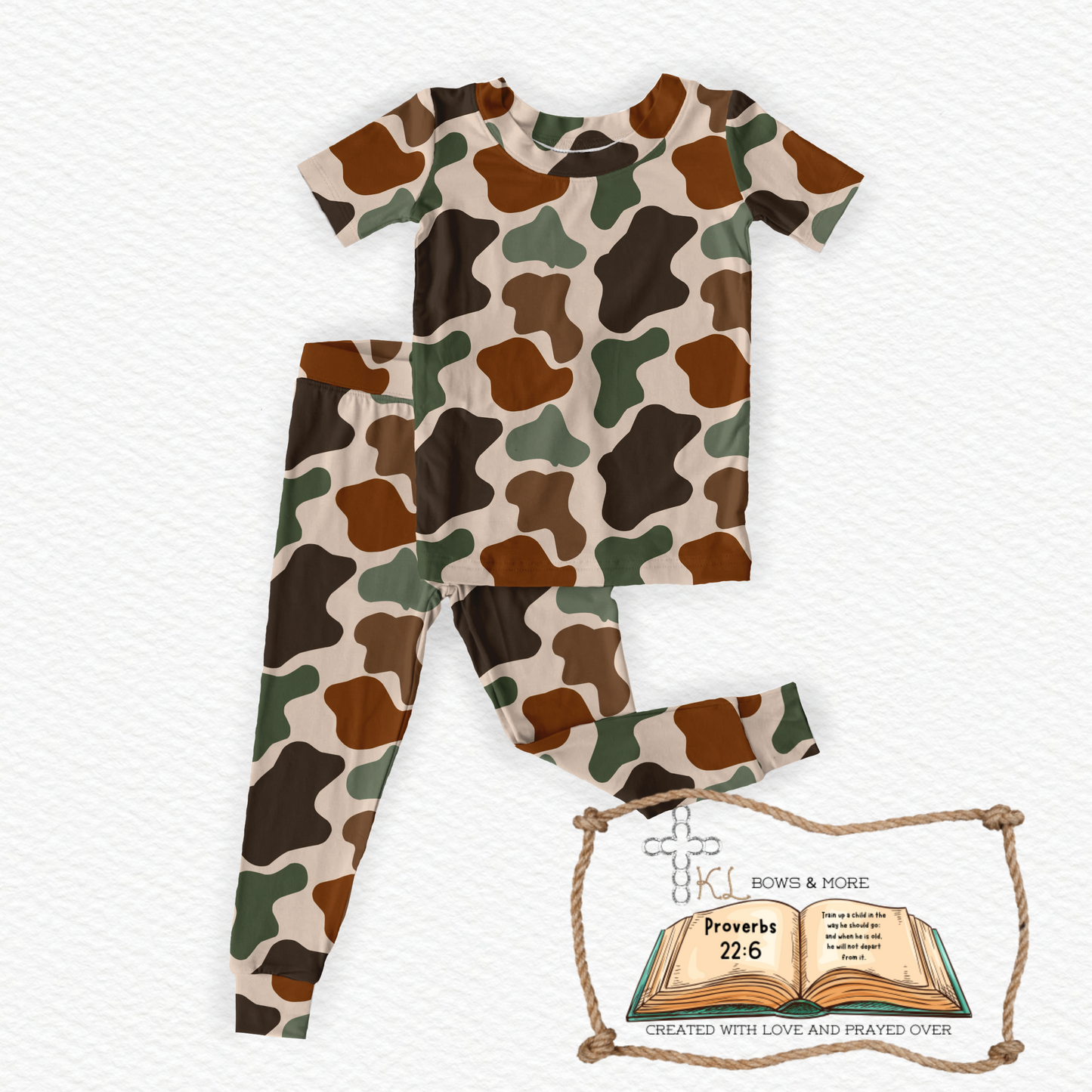 Old school camo 2 piece set