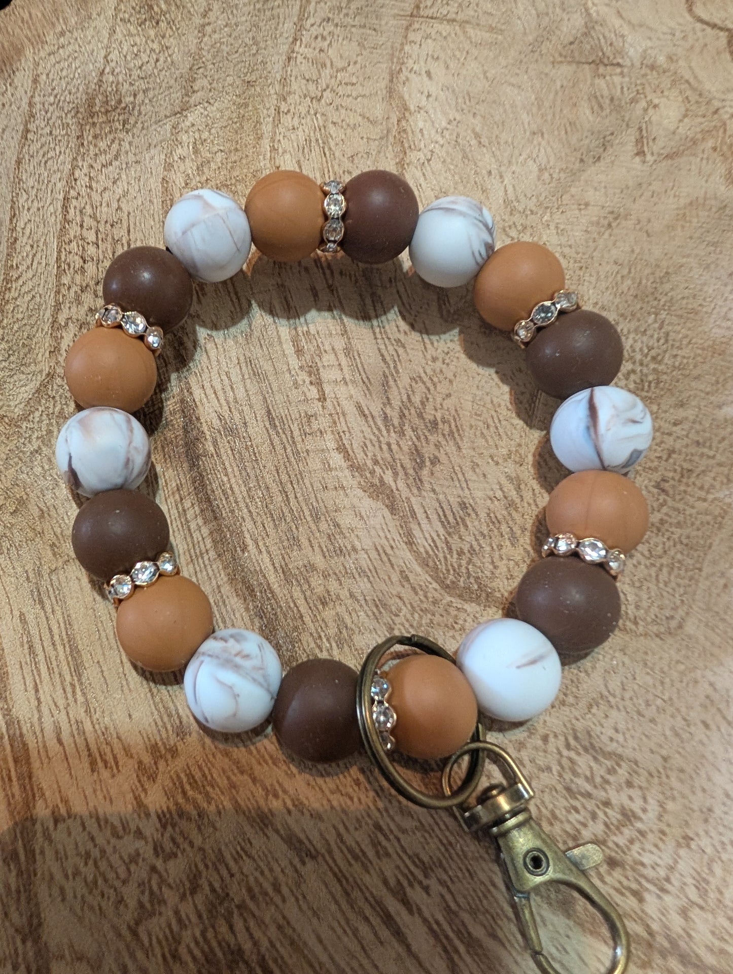 Coffee marble wristlet