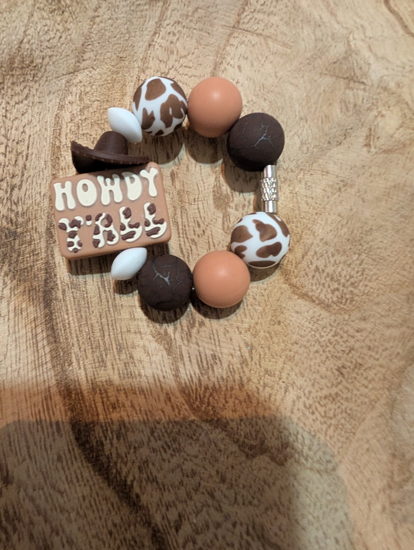 Brown cow howdy y'all cup charm