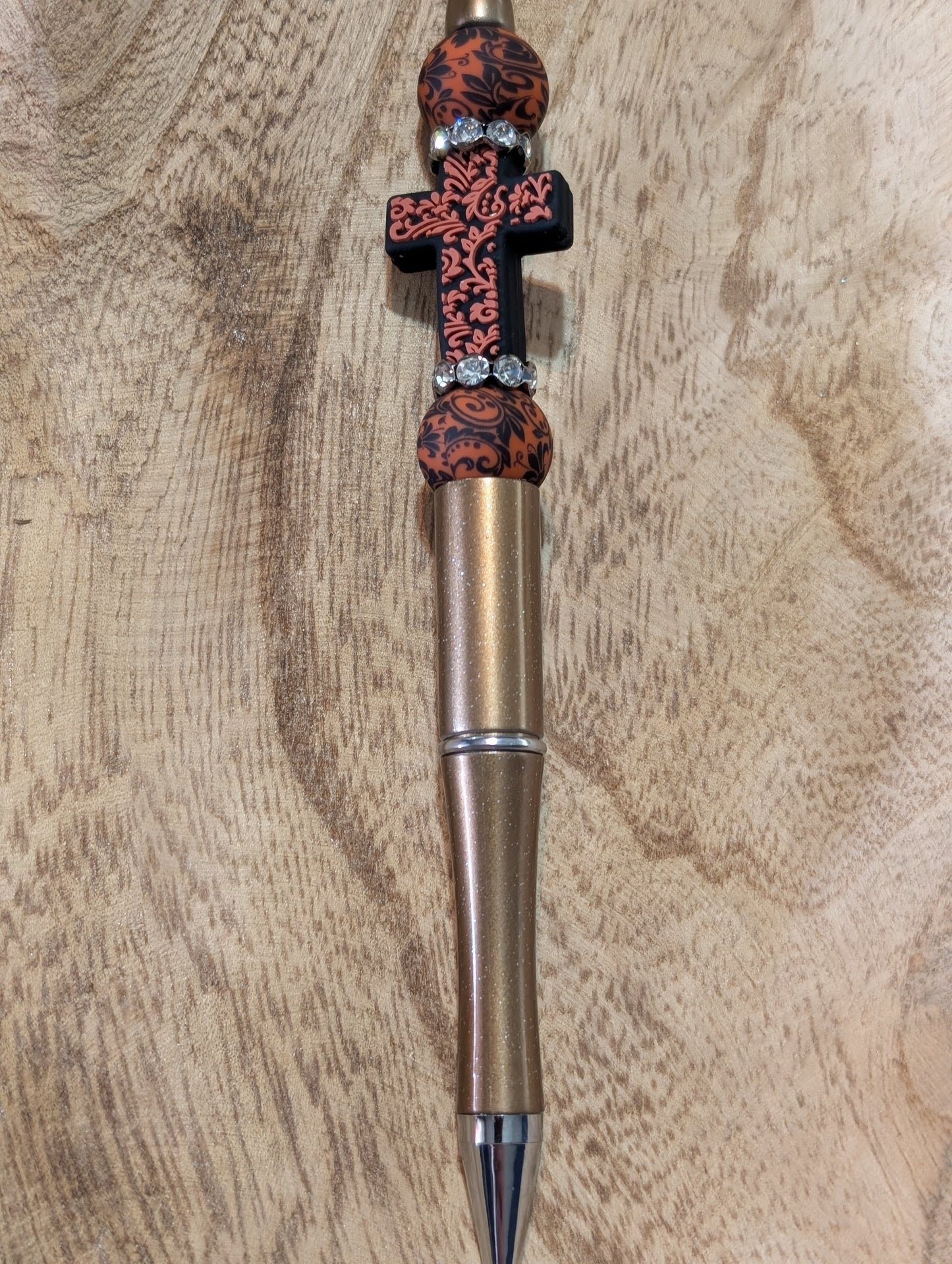 Tooled leather cross pen