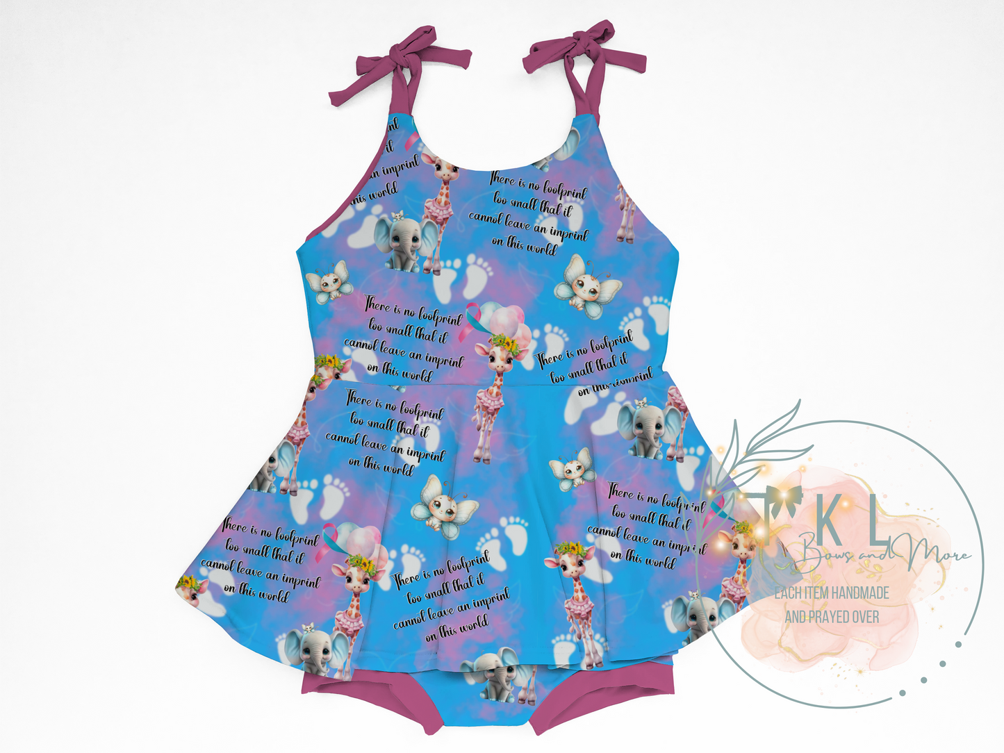 Footprints in heaven flowy romper